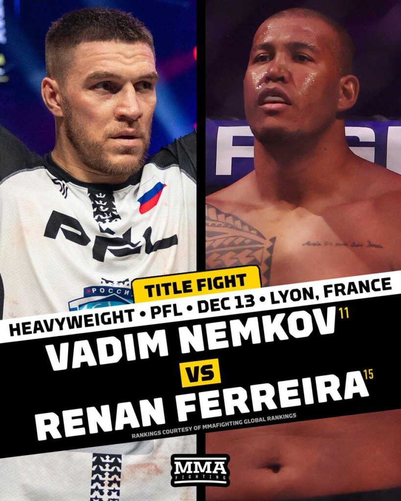 Ferreira vs. Nemkov and Cyborg vs. Collins Ignite Excitement in Epic PFL Lyon Title Battles